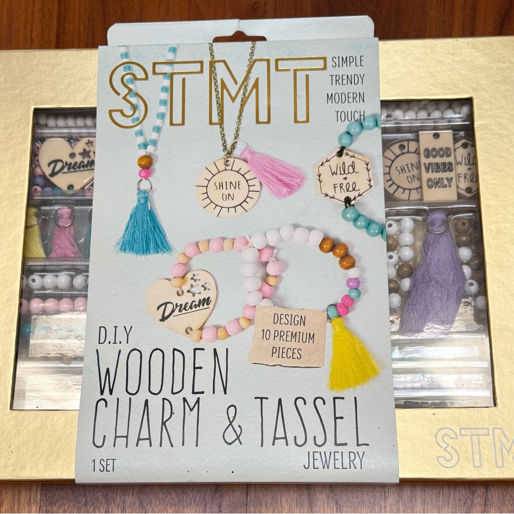 Colorful DIY Jewelry Kit with Beads and Tassels